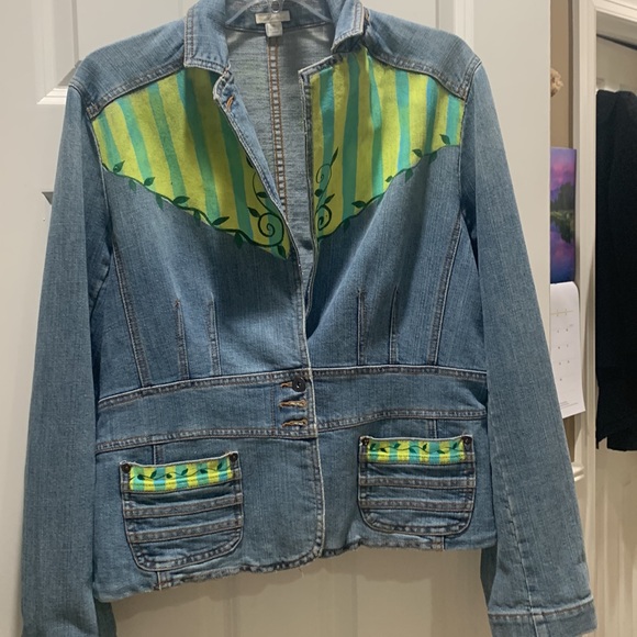 Custom Hand Painted Jean Jacket - Picture 3 of 11